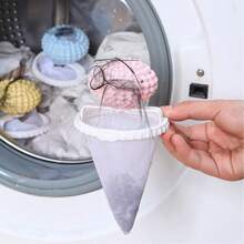 1/3pcs Washing Machine Cleaning Ball With Filter Bag, Lint & Hair Catcher, Reusable Clothes Fuzz Remover, Pet Hair Collector, Cleaning Accessories, Household Gadget