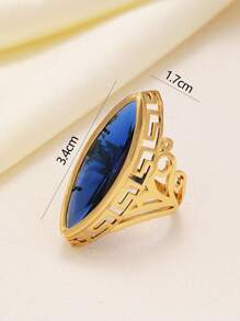 1pc Fashionable & Elegant Women Ruby Ring, Suitable For Gifts, Daily Wear - Yellow Gold - View 11