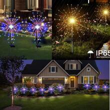 2-4X Solar Firework Lights 120/150 LED Sparkle Pathway Lawn Decor Outdoor Garden