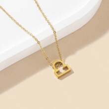 1 件装新款时尚不锈钢十二生肖 O 型链项链女款生日礼物 - 金黃色 - 查看 5