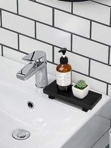 Khay gỗ nhỏ 8.6inx3.5in, đế đứng, trang trí phòng tắm kiểu nhà nông thôn, kệ nâng bằng gỗ, giá đựng xà phòng nhà bếp, thích hợp cho bàn trang điểm, mặt bàn, bồn rửa, phong cách Bohemian, thích hợp cho bãi biển nghỉ dưỡng, phòng tắm, phòng ngủ, v.v. - Nhiều màu - Xem 3