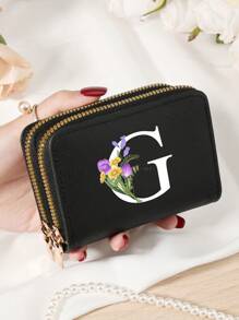 Burgundy Bag Charry Red Bag Wine Red Bag Large Capacity Multi Double Zipper Card Holder Wallet Business Card Holder Credit Card Holder Women For Women Wallet Mini Wallet Purse Wallet Card Wallet - Burgundy - View 63