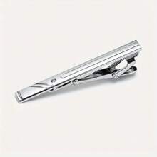 1 pieza/Set de 5 piezas Juego de Clips para Corbata de Metal para Hombre, Clips de Corbata Formales de Color Plateado, Diseño de Moda de Negocios, Regalos para el Día del Padre - clip de corbata - Ver 6