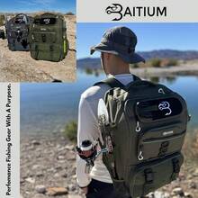 Fishing Backpack Fishing Tackle Backpack With Rod Holders 40L Tackle Bag With Cooler Fishing Bag Fishing Tackle Backpack Fishing Tackle Box Backpack Fishing Gear Jet Black - JetBlack1 - View 7