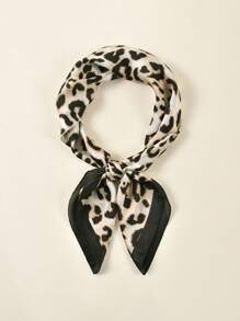 1pc Men's Leopard Print Bandana, Versatile Vintage Street Dance Rock Style Head Wrap - Can Be Used As Belt, Mask, Scarf, Handkerchief, Wristband, Gift For Family & Friends, All Season