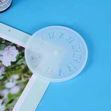 1pc Lager And Small Size Clock Resin Mold Roman Numerals Arabic Numerals Hanging Clock Silicone Mold For Epoxy Resin DIY Clock Tray Making Home Decor - White - View 11