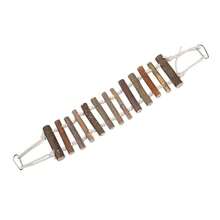 Juguete de columpio de escalera de madera y cuerda natural para loros, puente colgante para escalar, juguetes para masticar para loros y hámsteres - Como en la imagen - Ver 5