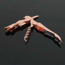 Rose Gold Plated Stainless Steel Corkscrew Wine Opener