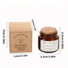 Wooden Stopper Brown Bottle Aroma Candle, Handmade Soy Wax Candle In Teacup, Smokeless, Home Fragrance & Women's Scented Candle Gift For Birthday, Valentine's Day, Mother's Day, Easter, Wedding, Festivals Gifts Graduation