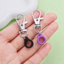 10/5 件，彩色笔筒夹，带硅胶手柄，金属龙虾扣附件，用于护士徽章卷轴和挂绳，返校 - 彩色 - 查看 4