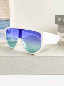 1pc New Vintage Oversized Fashion Glasses, Stylish Colorful Retro Fashion Glasses, Suitable For Daily Wear For Summer Beach Vacation,Outdoor,Travel