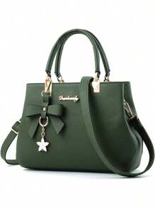 Dreubea Womens Handbag Tote Shoulder Purse Leather Crossbody Bag Bolsos Para Mujer - xanh quân đội - Xem 1