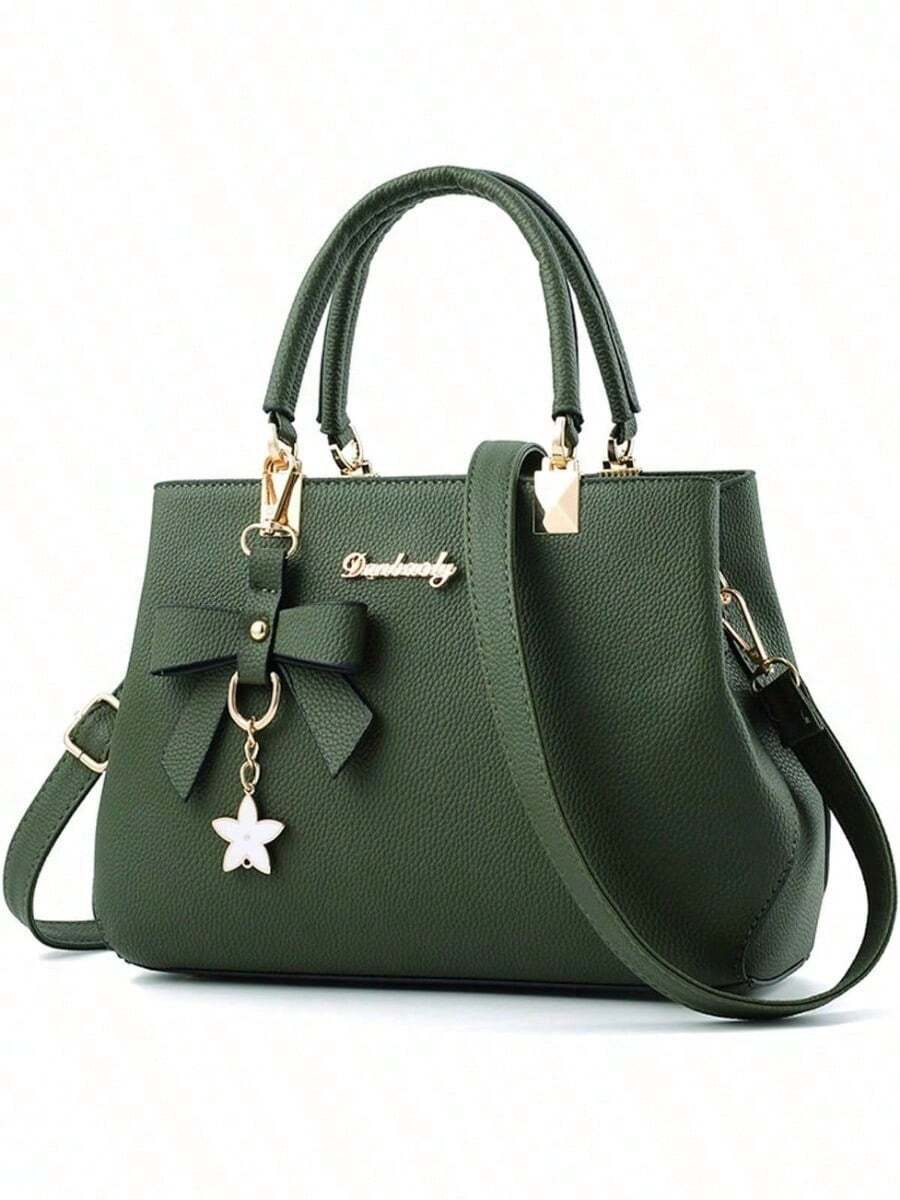Dreubea Womens Handbag Tote Shoulder Purse Leather Crossbody Bag Bolsos Para Mujer - xanh quân đội - Xem 1