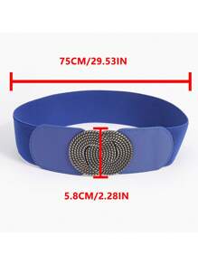 1PC, Ultra Wide And Minimalist Style! This Women's Waistband Is Both Business Oriented And Fashionable! - Multicolor - View 11