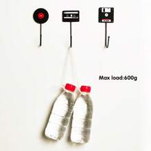 Vintage Style Storage Hooks, Computer/Disk/Tape Shaped Non-Nail Hanging Hooks For Suspending Headphones, Backpacks, Stationery, Mugs. Sturdy Enough For Office Cubicles/Study/Gaming Rooms
