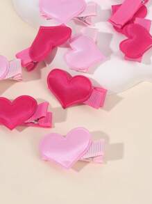 24pcs Heart Hair Clips For Girls Heart Shaped Alligator Clips Small Sweet Heart Barrettes Toddler Girl Bows Adorable Barrettes Gifts Kids Baby Hair Accessories