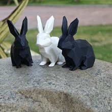 Klein Konijnendecoratie, Tuindecoratie, Creatief & Interessant Ornament, Konijnenbeeldje, Cadeau Voor Familie & Vrienden, Geschikt Voor Pasen, Huis & Tuin Buitendecoratie