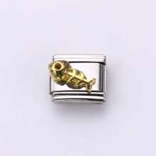 1PC Stainless Steel Italian Module Bracelet Components, With Retro Style Accessories, DIY Making Jewelry For Bracelet Necklaces, Can Be Freely Matched With Different Styles