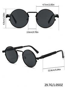 1 件男士休闲太阳镜，适合日常佩戴、旅行、商务 - 黑全灰 - 查看 5