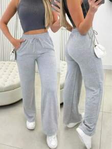 Winde Leggings Pants With Fleece - Gris - Ver 2