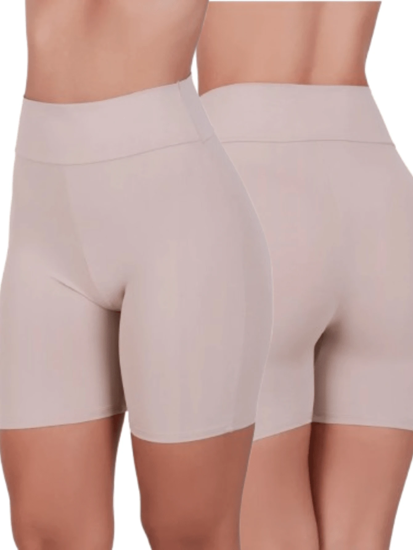 Kit 2 Short Anagua Second Skin Women's High Waist Does Not Mark Comfort To Use With Skirt And Adult Dress - 米色 - 查看 1