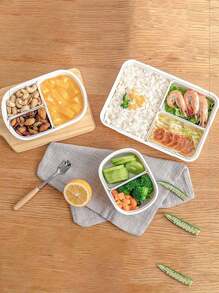 Portable Bento Box Microwavable Lunch Box Divided Fruit Box Students Divided Fruit Box Crisper Box Lunch Box - J-001 - View 1