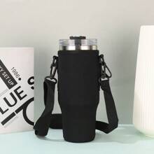 户外通用水瓶袋手机袋，带口袋、卡槽和可拆卸可调节肩带，带钥匙钩的保温瓶套袋 - 彩色 - 查看 9