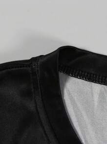 Áo thun thể thao tay ngắn cổ tròn in số họa tiết đường phố mùa hè dành cho nữ - màu đen - Xem 7