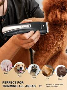 1 pieza Cortadora de pelo eléctrica para mascotas, recortadora mini para perros y gatos con carga USB - Multicolor - Ver 4