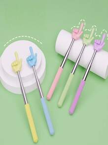 1 Classroom Children's Extendable Teacher Pointer Reading, Dumero Expandable Finger Pointer Stick, Foldable Finger Pointer Stick, Long Telescope Finger Pointer, - Multicolor - View 2