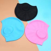 Silicone Swimming Cap, Ear Protective, Unisex Adult Fashionable Large Size Swim Cap, Beach Essentials, Beach Accessories, Pool Float - Multicolor - View 6