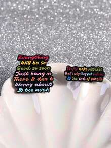 2 件鼓励谚语珐琅别针人们会犯错误，这就是为什么他们在铅笔末端放橡皮擦金属徽章朋友