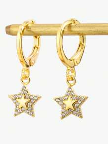 rakol 2 piezas de aretes de estrella casual y simple para mujeres, adecuados para citas y regalos