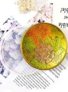 Diy Crystal Epoxy Cup Mat Mold, Mirror Finish Pattern Circle Resin Silicone Mold For Teacup