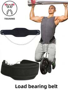 1 chiếc đai lưng tập tạ Neoprene có dây xích dùng cho tập thể hình, tập kéo xà, tập tạ, tập sức mạnh, dây đai thắt lưng - Nhiều màu - Xem 2