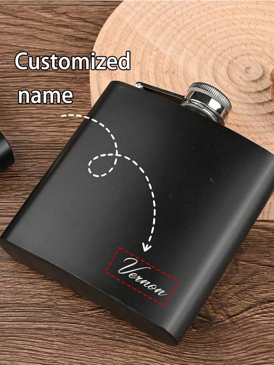 Regalo personalizado de jarra de vino para hombres, regalo para despedida de soltero, regalo para el novio, regalo para el padrino, regalo para el padre, regalo de boda para el novio, regalo para el novio. Jarra de vino personalizada mate negra de 6 onzas para amigos, hijo, hija, cocina, comedor, baño, sala de estar, dormitorio, escuela, oficina, salón de té, hogar, jardín, regalo para el padre - Negro - Ver 1