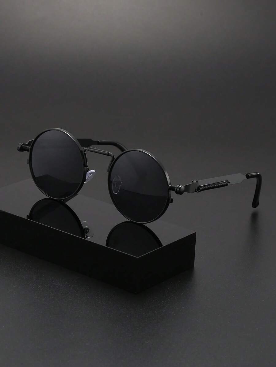 1 件男士休闲太阳镜，适合日常佩戴、旅行、商务 - 黑全灰 - 查看 1