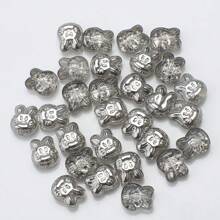 30pcs/Pack Mix Color Crystal Rabbit Pendant, Cute Rabbit Head Pattern Glass Beads Charms For DIY Jewelry Making, Necklace, Earrings, Bracelets