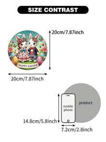 1 Stück 2D bedruckte Wanddekoration mit Oster-Motiv, Eiern und Schmetterlingen, hochwertiges Holzmaterial, vielseitige Hängedekoration, moderner minimalistischer Stil, geeignet für Eingangsbereich Osterdekoration, Oster-Party Geschenk
