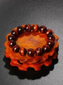 1 szt. Oryginalne bransoletki Lightning Red Tiger Eye dla mężczyzn 6-10 mm Natural Energy Stone Round Beads Bransoletki dla kobiet Soul Jewelry