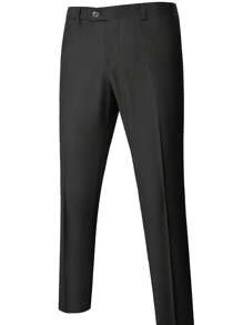 新郎婚纱酒红色男士秋季婚礼派对西装三件套大码男士西装外套裤子和马甲时尚修身西装豪华燕尾服 - 黑色 - 查看 5