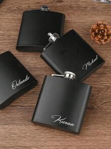 Regalo personalizado de jarra de vino para hombres, regalo para despedida de soltero, regalo para el novio, regalo para el padrino, regalo para el padre, regalo de boda para el novio, regalo para el novio. Jarra de vino personalizada mate negra de 6 onzas para amigos, hijo, hija, cocina, comedor, baño, sala de estar, dormitorio, escuela, oficina, salón de té, hogar, jardín, regalo para el padre - Negro - Ver 7