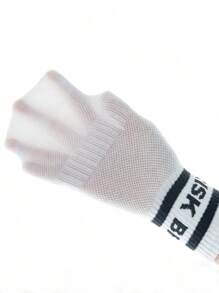4 Pairs Boys' Simple Numeric Print Mesh Sports Socks, Casual Style, Spring/Summer