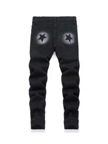 Teenage Boys' Stretchy Multi-Pocket Denim Jeans - Black - View 2
