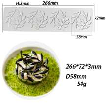 1 PIEZA Molde de encaje de hoja hueca de fondant, molde de silicona con formas de flores de hojas múltiples para decoración de pasteles, moldes de impresión de fondant para chocolate, azúcar, caramelo, magdalenas y horneado - Gris - Ver 10