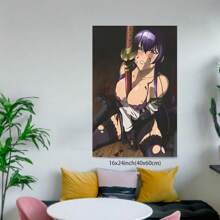 Framed High School Of The Dead Anime Canvas Wall Art - Poster Print For Living Room Decor, Poster Prints, Wall Art Decor, Perfect For Room Decor,Creative Home Decoration, High Quality Decorative Posters, Dormitory, Gym, Bar, Cafe, Arcade, Room Living Room Wall Decoration Painting, Perfect Gift,