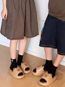 Zapatillas suaves con lindos capibares para mujer, sandalias para interiores antideslizantes para el hogar en verano