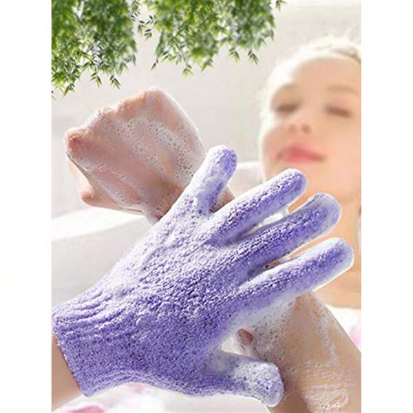 1/2/3 Peças Luvas Esfoliantes para Banho/Spa/Massagem e Pasta Esfoliante Corporal, com Bolsa, Caixa de Armazenamento, Presilhas de Cabelo, Presente de Feriado de Natal Decoração de Casa e Banheiro Verão Volta às Aulas