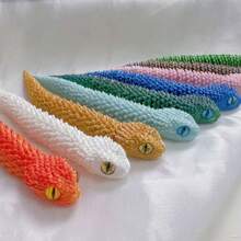1 pieza Decoración de escritorio realista de serpiente impresa en 3D, figura miniatura hiperrealista, regalo en caja sorpresa