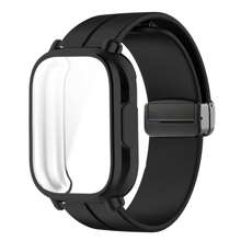 Magnetisches Silikonarmband + Hülle kompatibel mit Xiaomi Redmi Watch 5 Active Lite Smartwatch Armband und Hülle kompatibel mit Redmi Watch 5 Active Lite